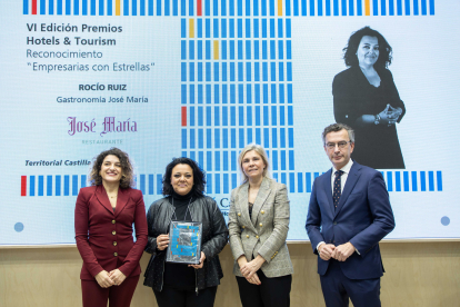 Caixabank entrega su premio 'Hotels & Tourism' de Castilla y León a la empresaria Rocío Ruiz. -E.M.