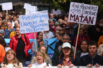 Manifestación en defensa de la sanidad pública en Ponferrada.- ICAL