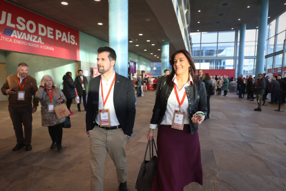 Luis Tudanca y Ana Sánchez participan en la Convención Política del PSOE 'Impulso de país', celebrada en A Coruña. ICAL