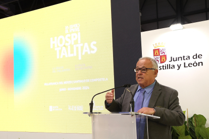 El consejero de Cultura, Turismo y Deporte, Gonzalo Santonja, presenta la exposición de Las Edades del Hombre ‘Hospitalitas’. -ICAL.