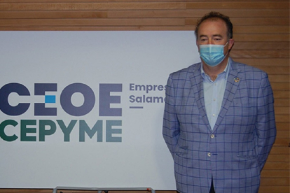 El presidente de CEOE-Cepyme, Juan Manuel Gómez. - E.M.