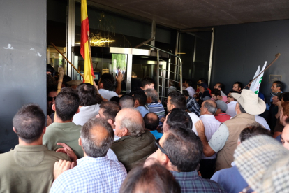Protesta ganadera ante la Junta de Castilla y León en Salamanca. / ICAL
