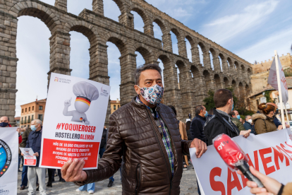 Protestas de la hostelería en Segovia, en una imagen de archivo. ICAL