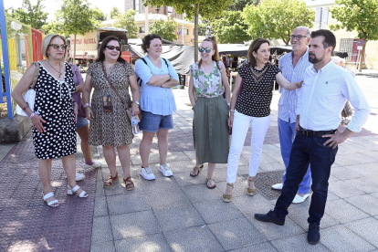 El secretario general del PSOECyL, Luis Tudanca, visita Miranda de Ebro. -ICAL