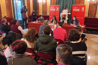 Momento del encuentro de alcaldes socialistas de la provincia en Burgos. -E.PRESS