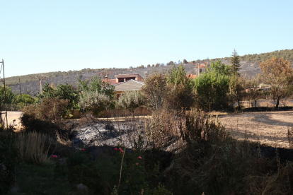 Rastro del fuego en Santibáñez del Val (Burgos).- ICAL
