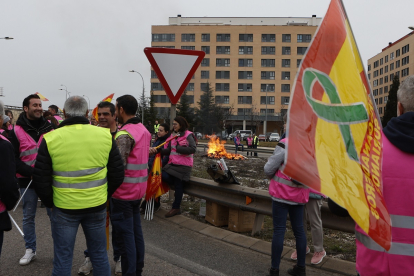 Protestas de agricultores en Soria. -ICAL