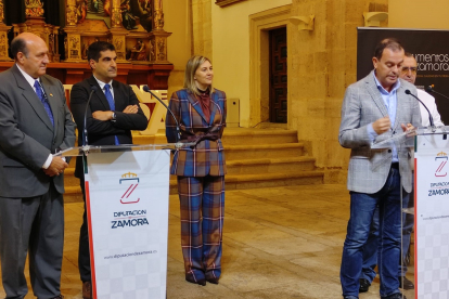 El presidente de la Institución provincial, Francisco José Requejo, presenta la participación de la Diputación de Zamora en el XXIII Salón Internacional de Turismo Gastronómico `Xantar' . - ICAL