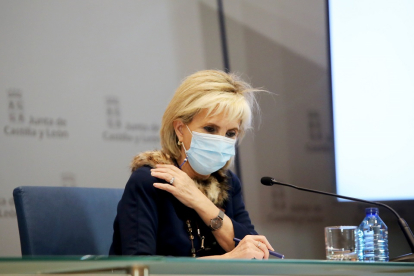 La consejera de Sanidad, Verónica Casado, comparece en rueda de prensa telemática posterior al Consejo de Gobierno.- ICAL