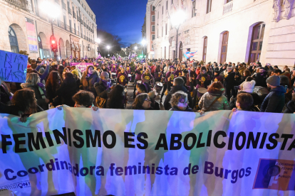 Manifestación en el Día Internacional de la Mujer en Burgos. ICAL