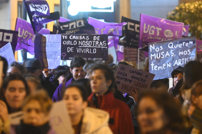 Manifestación en el Día Internacional de la Mujer en Burgos. ICAL