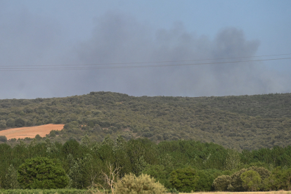 Incendio de nivel dos originado en la localidad burgalesa de Quintanilla del Coco.- ICAL