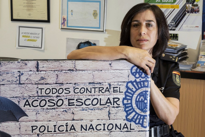 La inspectora de la Policía Nacional de Valladolid, Clara del Rey, en la comisaría de Delicias.- PABLO REQUEJO