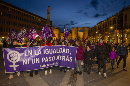 Manifestación en el Día Internacional de la Mujer en Ávila. ICAL