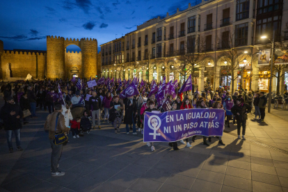 Manifestación en el Día Internacional de la Mujer en Ávila. ICAL .