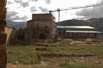 Obras de restauración del Castillo de los Templarios durante la primera década del siglo XXI. -ICAL.