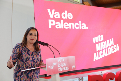 Miriam Andrés en un acto de campaña electoral. ICAL.
