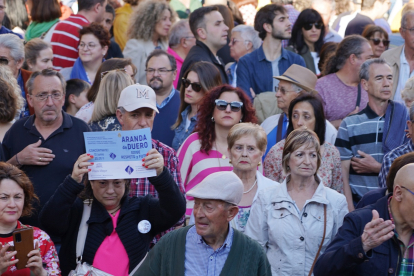 Concentración en Aranda de Duero (Burgos) para reclamar más inversión en infraestructuras en la provincia. -ICAL