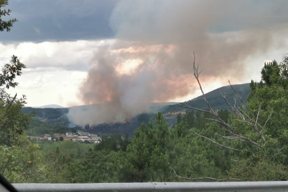 Incendio en las inmediaciones de Vega de Espinareda