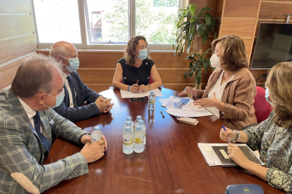 Reunión de la consejera de Movilidad y Transformación Digital, María González, con la presidenta de la Diputación de Palencia, Ángeles Armisén.- ICAL