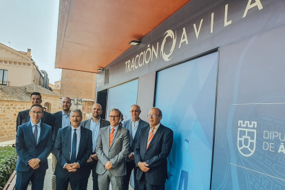 Mariano Veganzones, este viernes en Ávila, donde se reunió con representantes de CEOE de la provincia abulense. E. M.