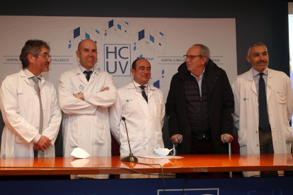 Aurelio Vega, David Noriega, José Antonio Arranz, Enrique Valverde y Francisco del Canto.- E.M.