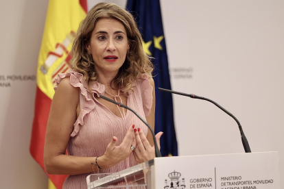 La ministra de Transportes, Movilidad y Agenda Urbana, Raquel Sánchez.- ICAL