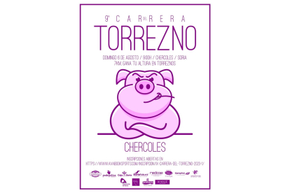 Cartel carrera del Torrezno en Soria.- CHERCOLES
