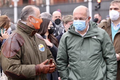 El candidato de Ciudadanos a la Presidencia de la Junta, Francisco Igea, asiste a la Manifestación frente a los Ataques al Mundo Rural en Madrid.- ICAL