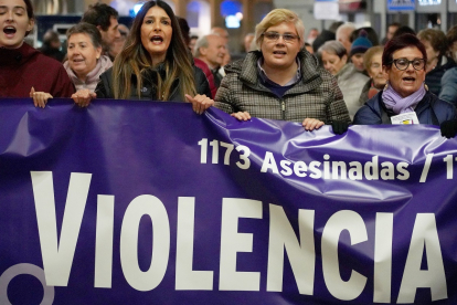 Manifestación en Valladolid por el día para la Erradicación de la Violencia contra la Mujer. -ICAL.