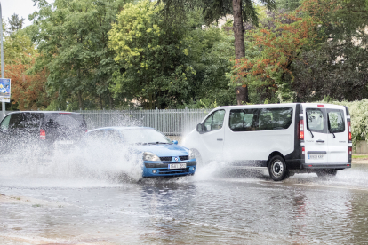 Mañana de fuertes lluvias en Salamanca