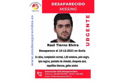 Buscan a un joven desaparecido el domingo en Soria. - SOS DESAPARECIDOS