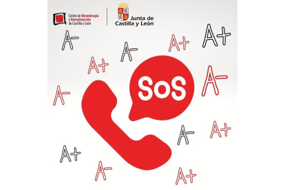 Gráfico con el mensaje de SOS a los donantes de los grupos A+ y A-. E.P.