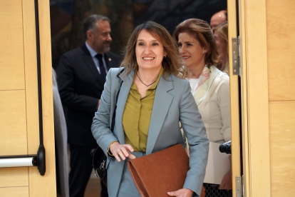 La consejera de Educación de la Junta de Castilla y León, Rocío Lucas, en su comparecencia en las Cortes.- ICAL