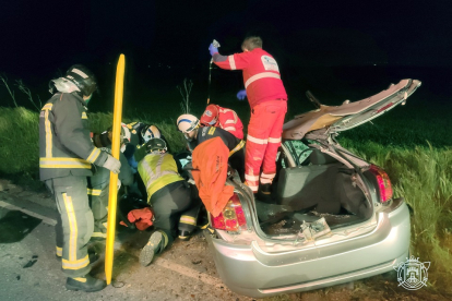 Imagen del accidente en Burgos. / ICAL