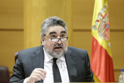José Manuel Rodríguez Uribes, en su comparecencia en la Cámara Alta. SENADO