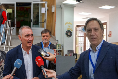 Los candidatos del PP a las Alcaldías de Segovia y Salamanca, José Mazarías y Carlos García Carbayo.- ICAL