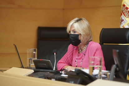 Verónica Casado, durante su comparecencia en las Cortes.- ICAL