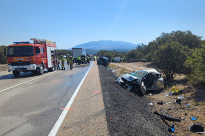 Accidente múltiple en Matalebreras (Soria). - MARIO TEJEDOR / HDS