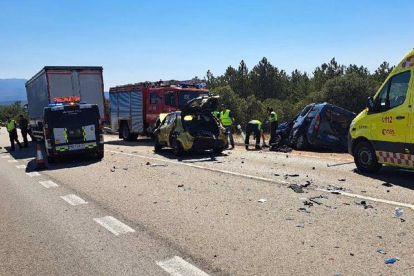Accidente con una persona fallecida en Matalebreras (Soria). - E. PRESS