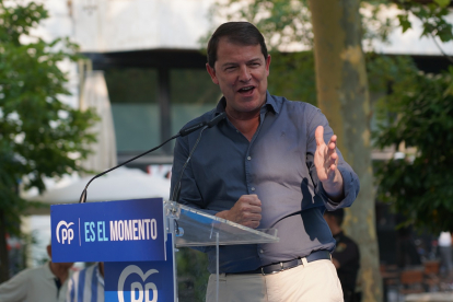 Mañueco en el cierre de la campaña del PP en Castilla y León.- ICAL