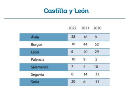 Violencia filio-parental en Castilla y León. Datos 2020-22. -F. A.