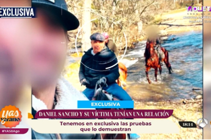 Imágenes publicadas por el programa de Antena 3 'Y ahora Sonsoles' que muestran al español y al colombiano por Segovia. E.M.