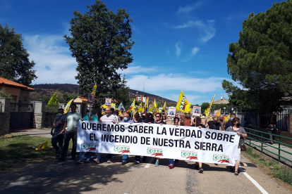 Manifestación celebrada en Villardeciervos. / ICAL