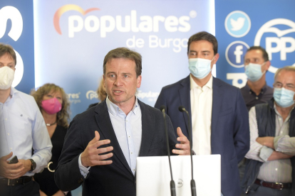 Borja Suárez presenta su candidatura a la presidencia del PP de Burgos. - ICAL