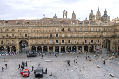 Rodaje de una película de Bollywood en la Plaza Mayor de Salamanca.- ICAL