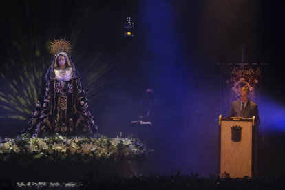 Acto del Pregón de Semana Santa de Salamanca, que corre a cargo del alcalde de la ciudad, Carlos García Carbayo. - ICAL