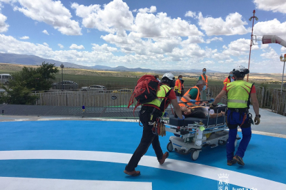 Evacuado al hospital de Segovia un ciclista tras sufrir una reacción alérgica por picadura de abejas. -ICAL