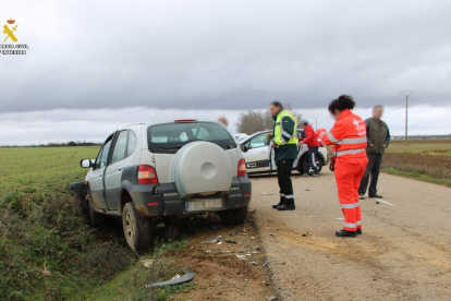 Imagen de los vehículos después del accidente.- GUARDIA CIVIL