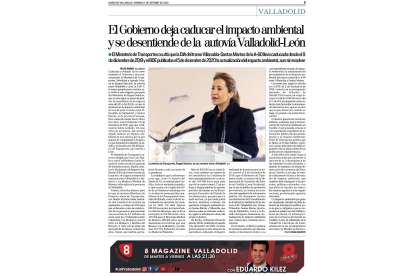 El Mundo de Valladolid adelantó en octubre de 2022 que el Gobierno había dejado caducar el impacto ambiental de la Valladolid-León.